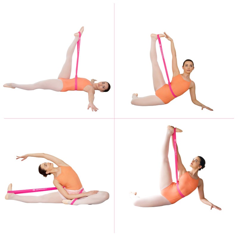 Zenmarkt Stretch Bands for Flexibility and Strength - Ballet Stretch Bands Ideal to Have as Dance Equipment in Every Competition - Suitable for Gymnastics, Cheerleading, and Pilates Training(Pink) - Image 5